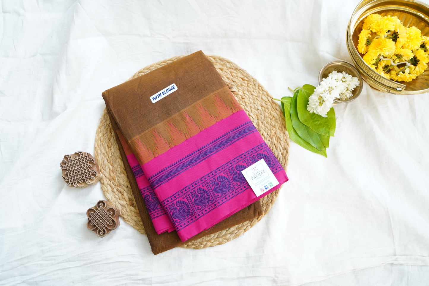 Chettinad handloom Cotton Saree PC14877
