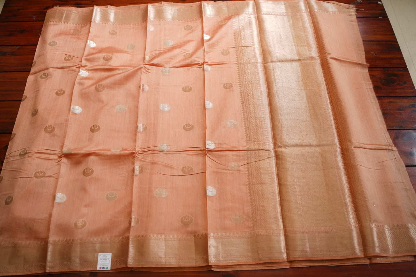 Biscuit brown Banarasi silk cotton Saree PC11764