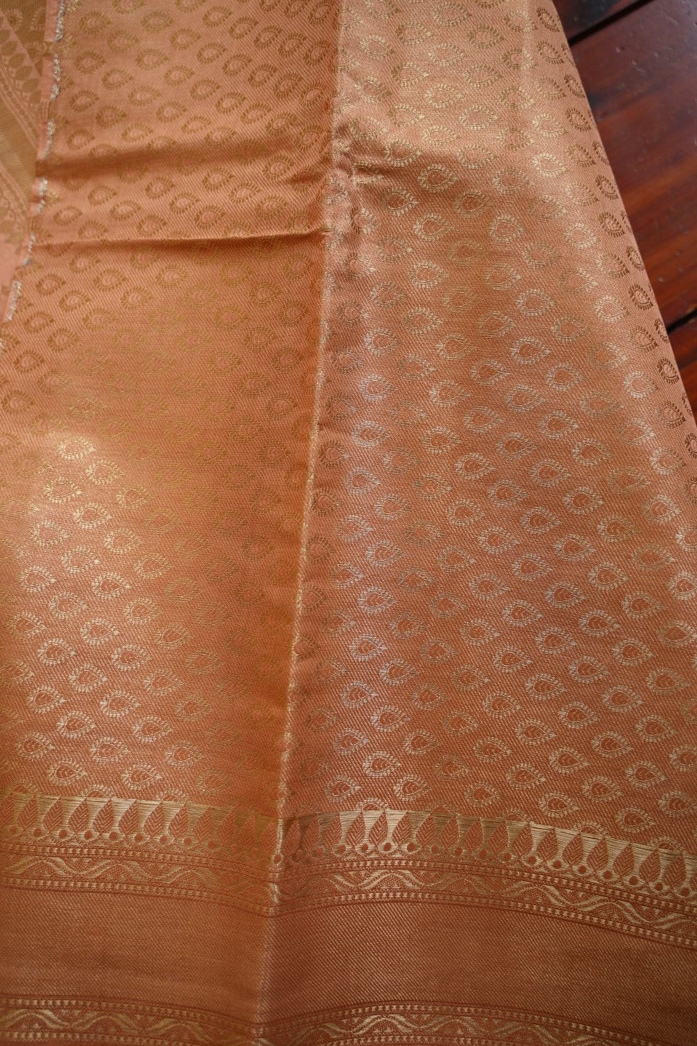 Biscuit brown Banarasi silk cotton Saree PC11763