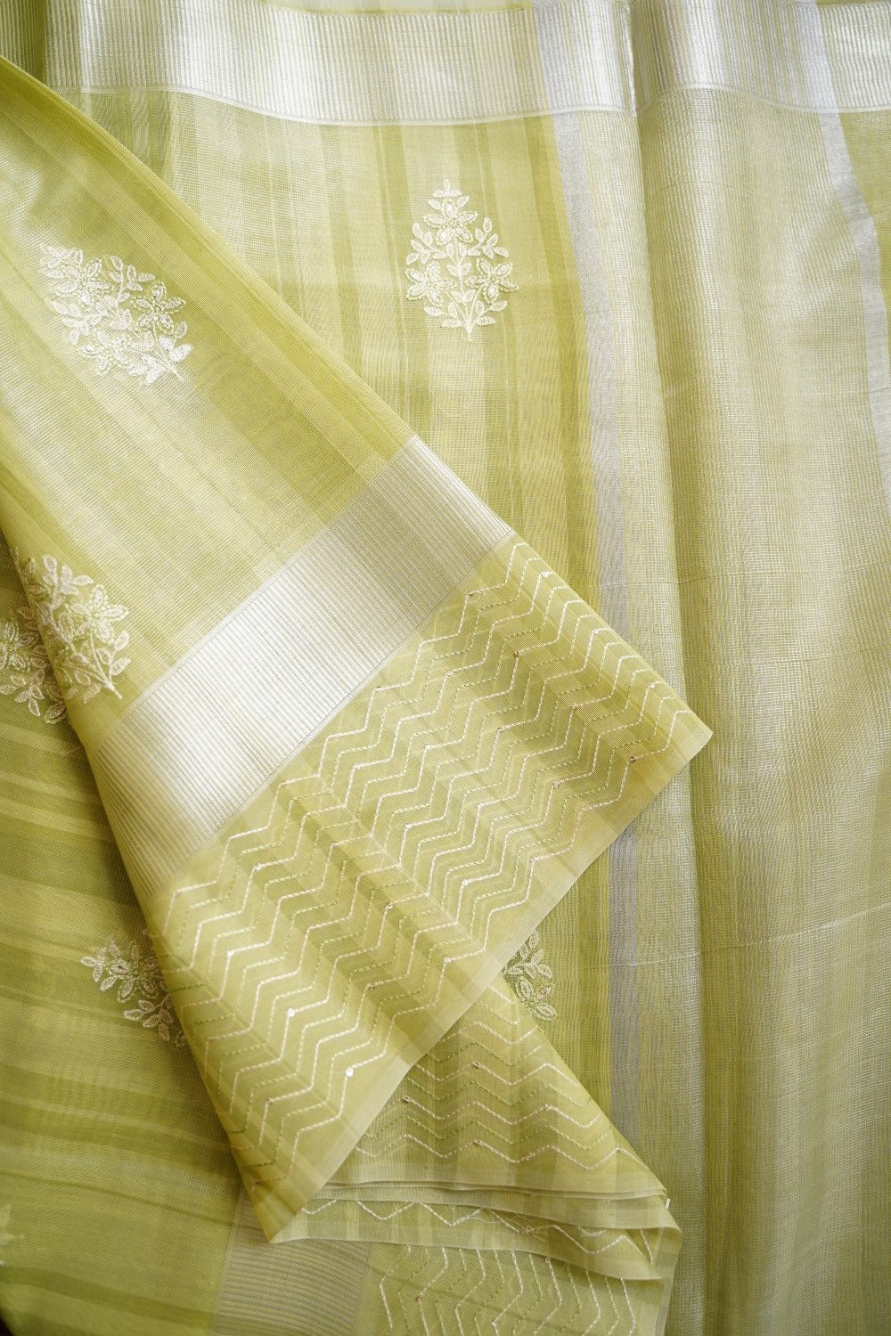 Light Green Gram banarasi silk Saree  PC11754