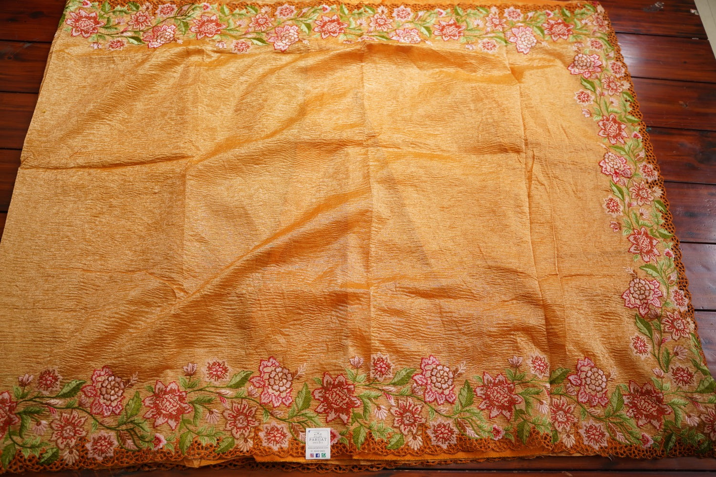 Gold banarasi tissue silk Saree PC11776