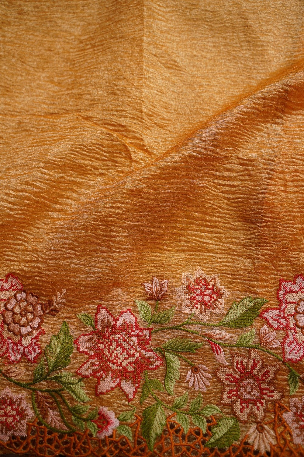 Gold banarasi tissue silk Saree PC11776