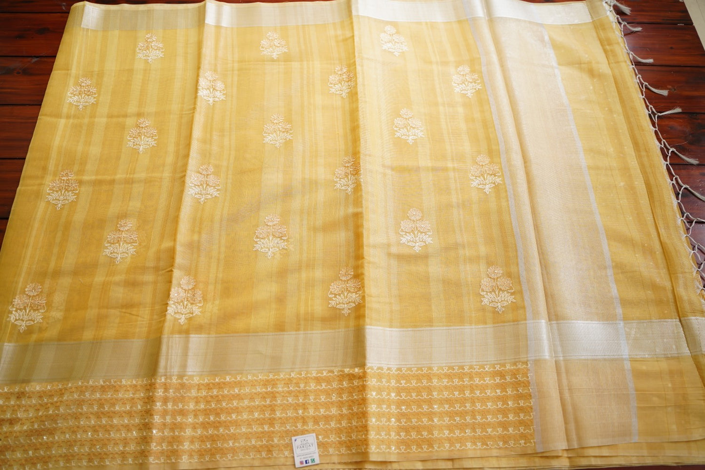 Light fenugreek banarasi silk Saree  PC11755