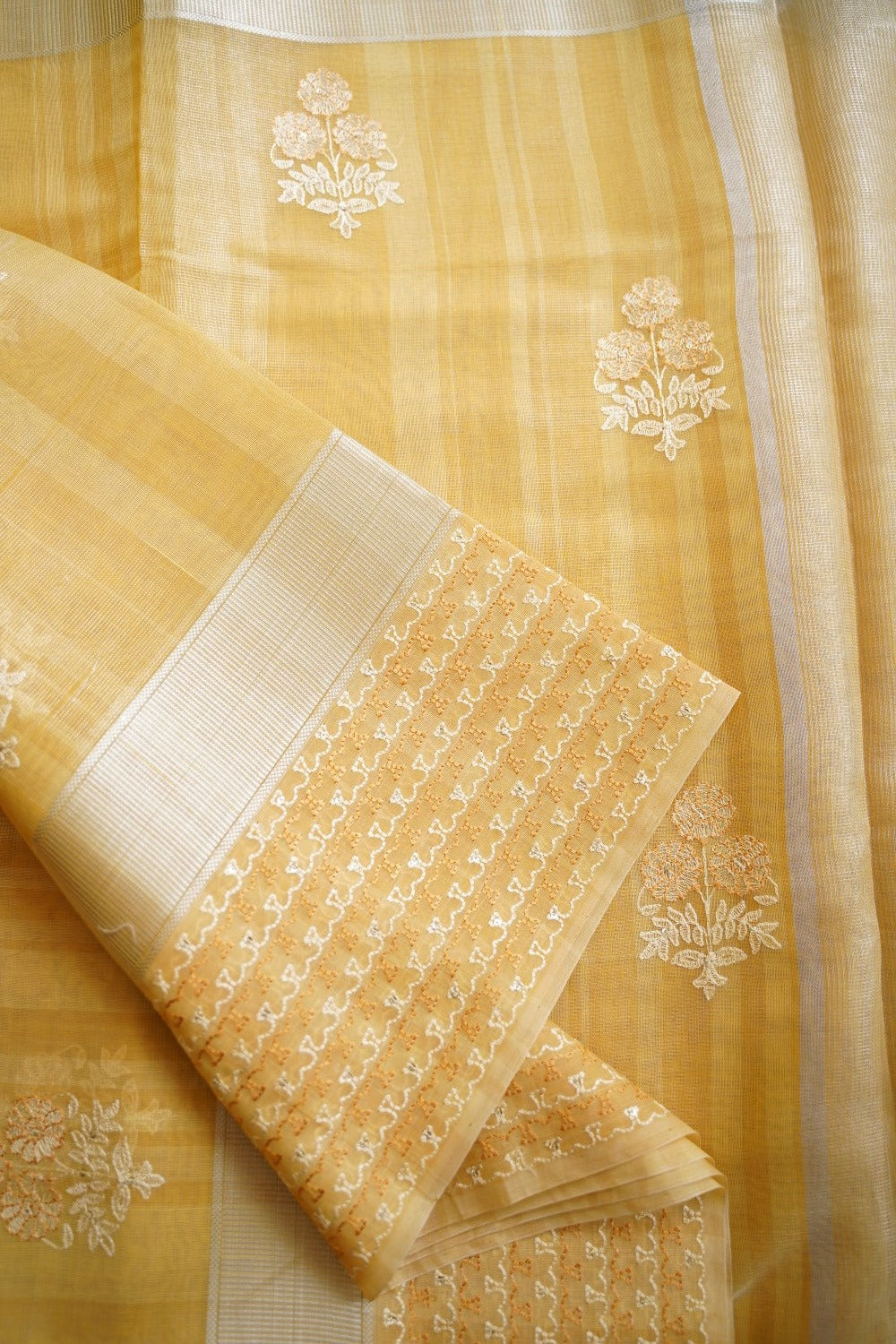 Light fenugreek banarasi silk Saree  PC11755