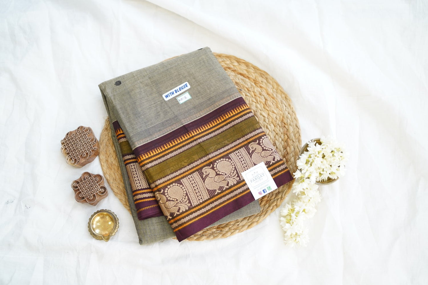 Chettinad handloom Cotton Saree PC14992