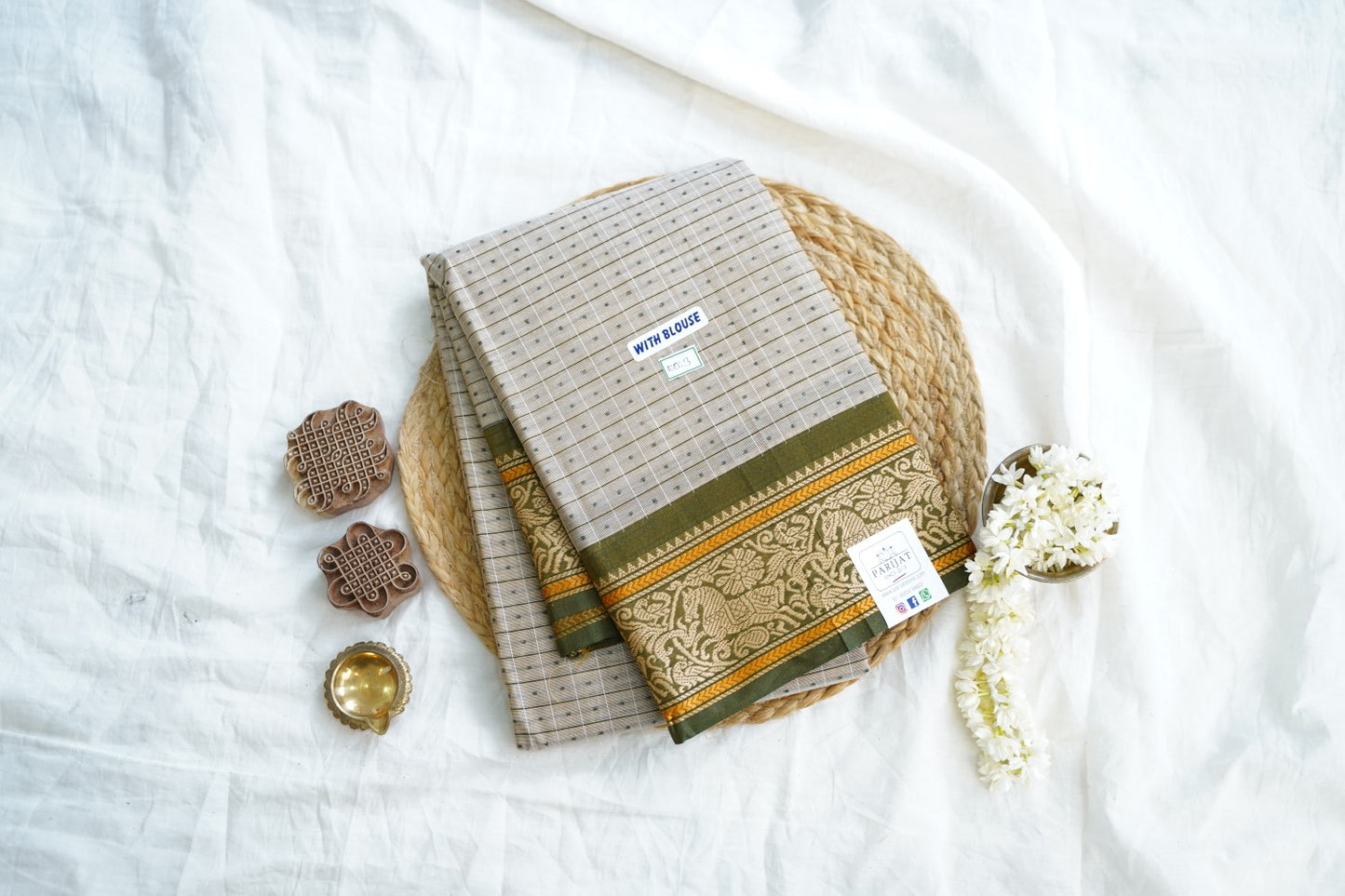 Chettinad handloom Cotton Saree PC14932