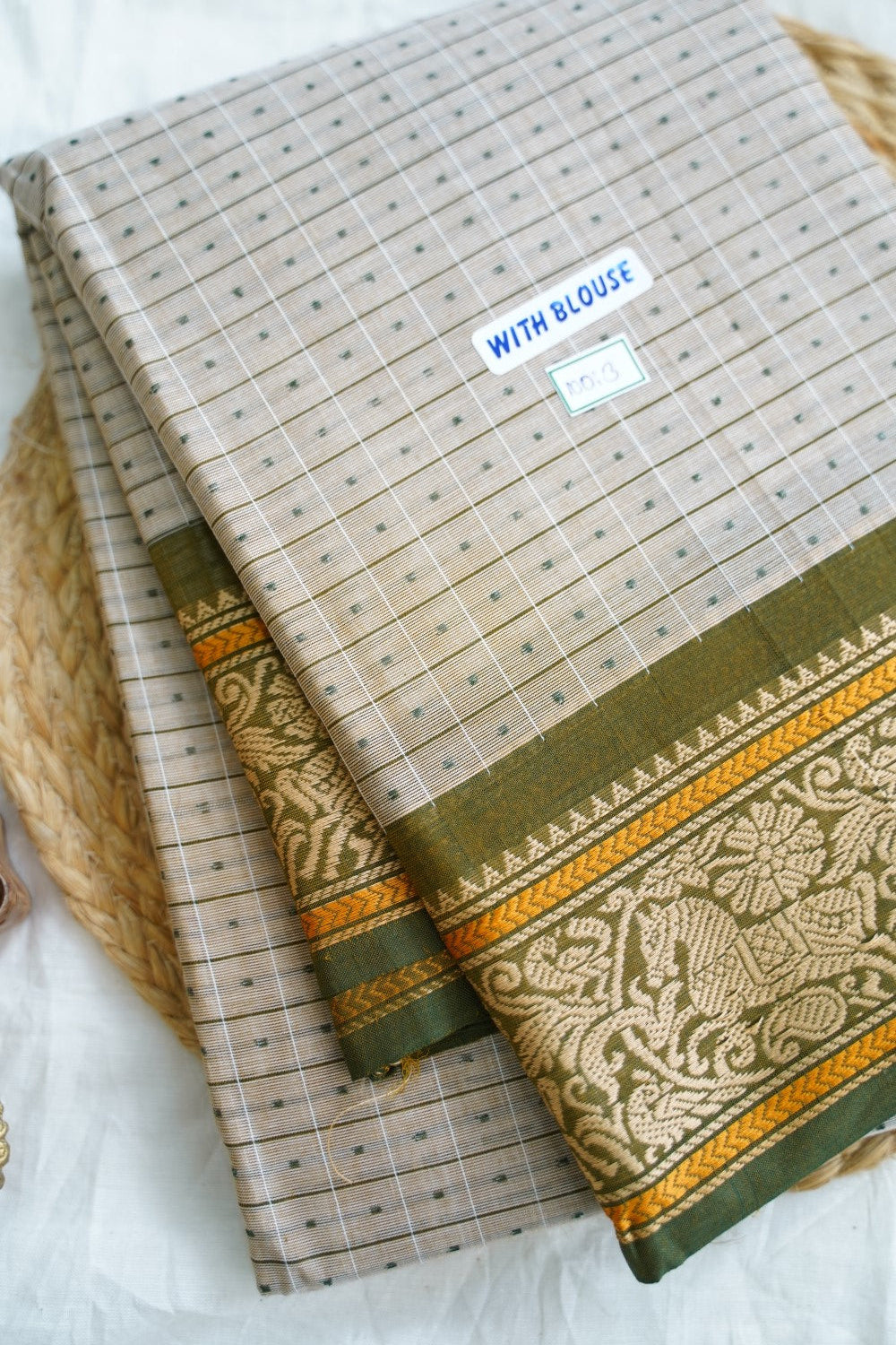 Chettinad handloom Cotton Saree PC14932