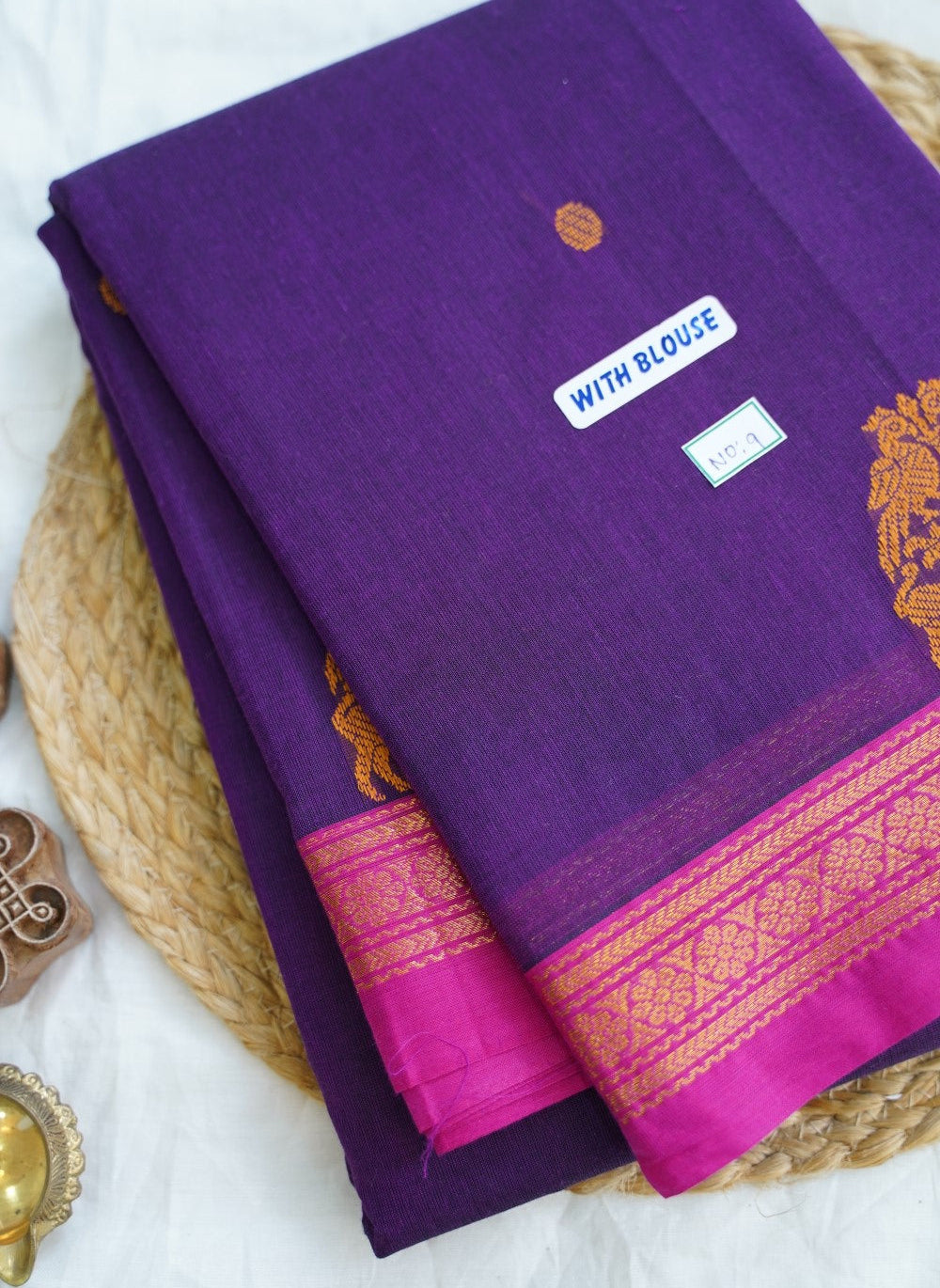 Chettinad handloom Cotton Saree PC14959