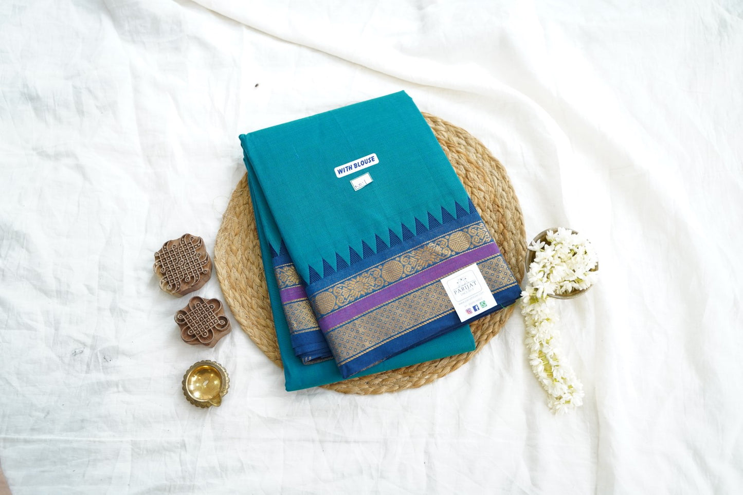 Chettinad handloom Cotton Saree PC14976