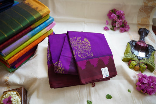 Block Printed Kanchi Silk Cotton Saree PC6336