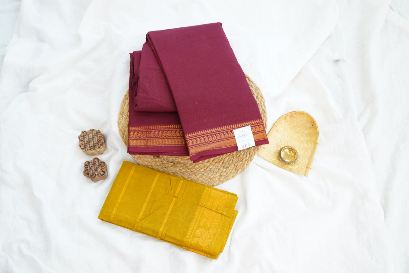Sungadi Cotton Saree With Blouse PC15127