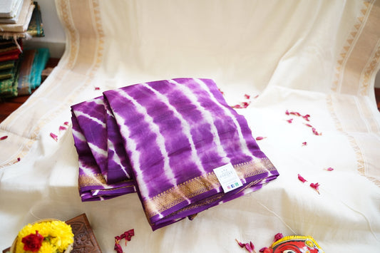 Block Printed Maheshwari Sico Saree PC12398