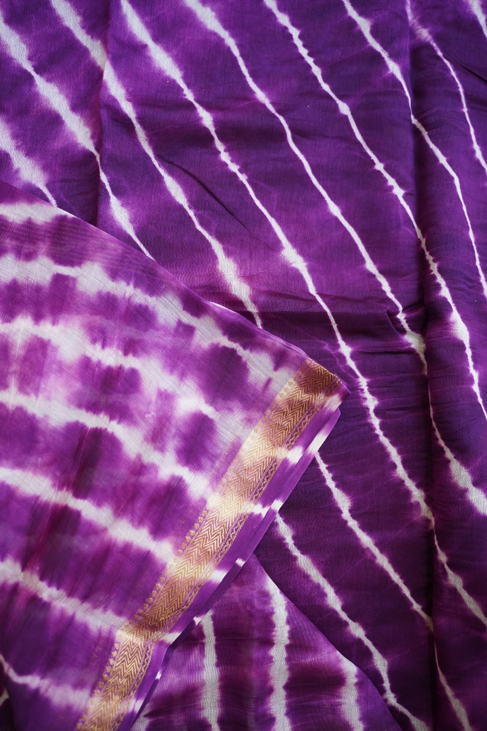 Block Printed Maheshwari Sico Saree PC12398