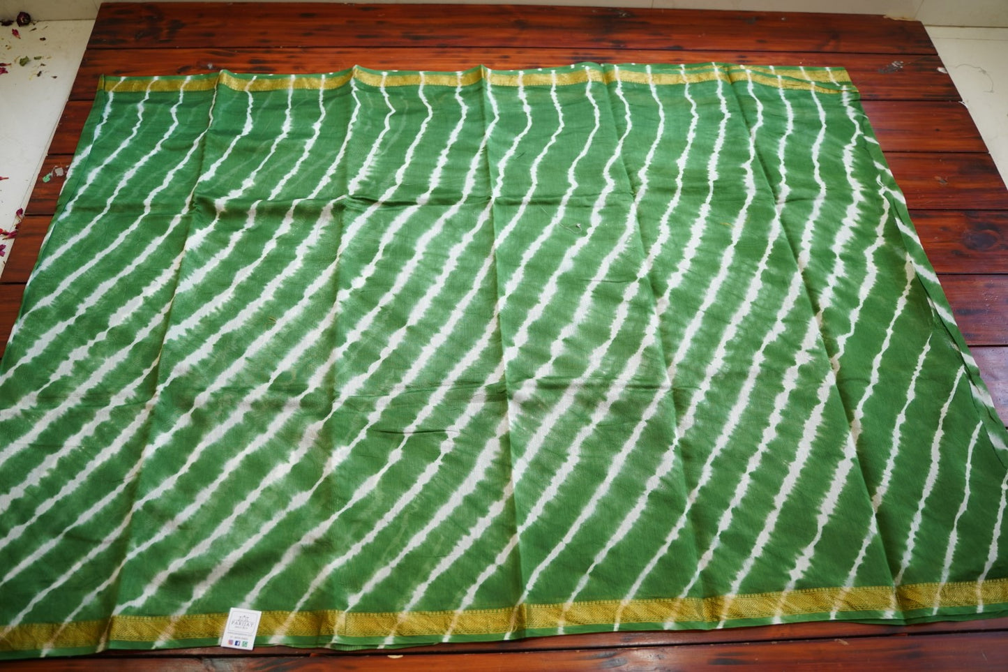 Block Printed Maheshwari Sico Saree PC12397