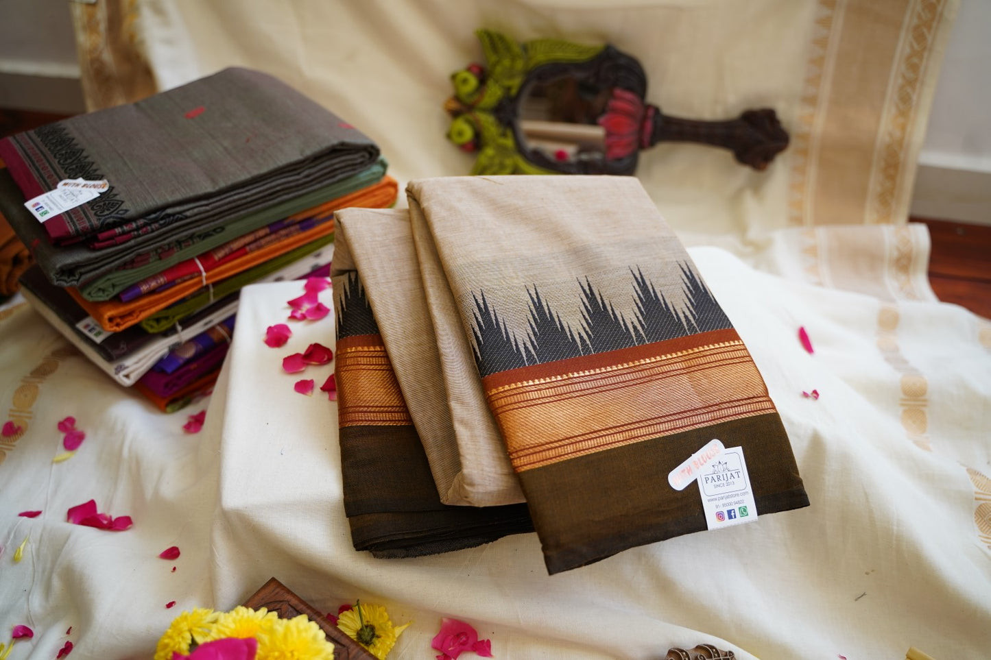 Chettinad handloom Cotton Saree PC12656