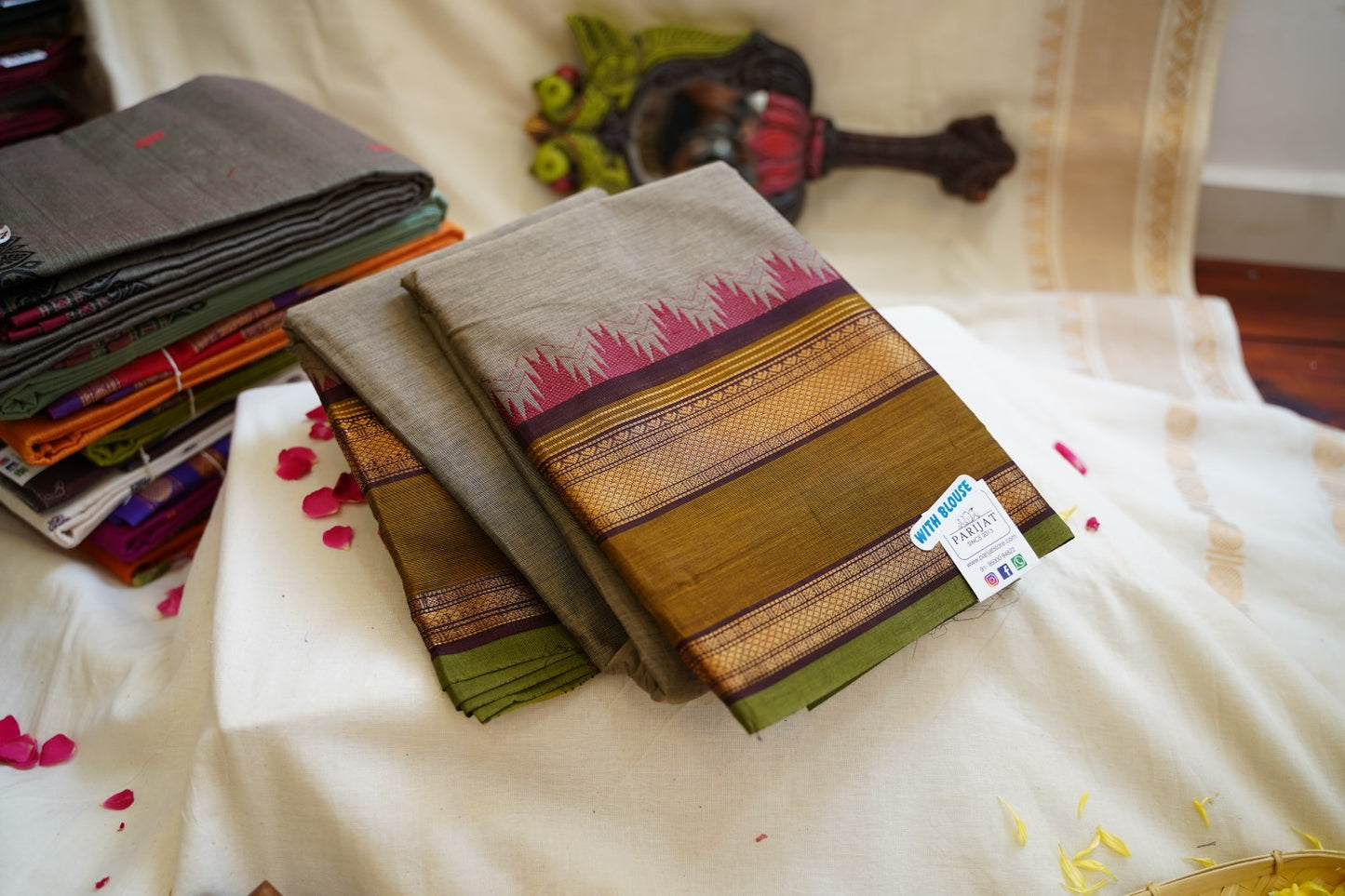 Chettinad handloom Cotton Saree PC12676