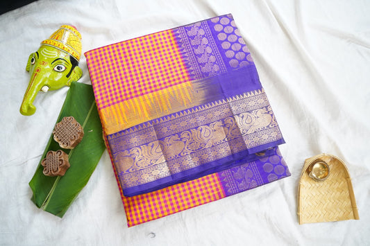 Kanchi Handloom Silk Cotton Saree Pc16574