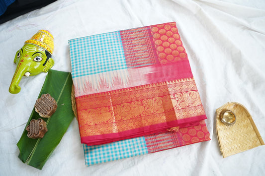 Kanchi Handloom Silk Cotton Saree Pc16575