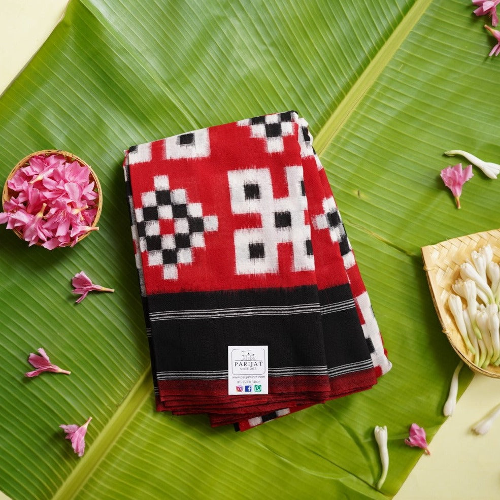 Telia Rummal Ikat handloom Cotton Saree PC11415