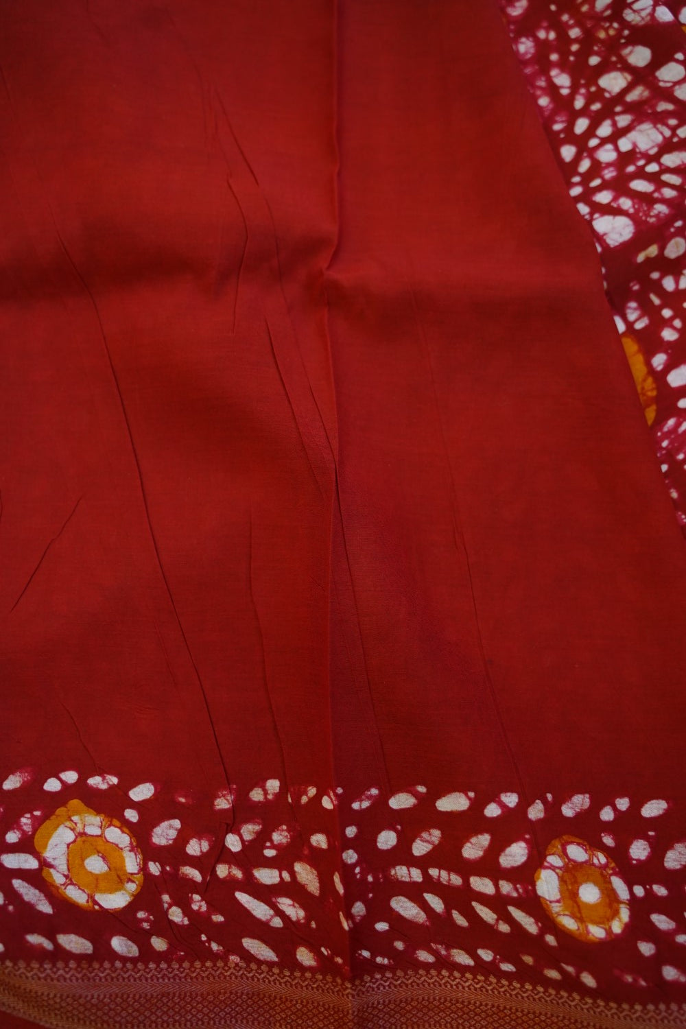 Block Printed Maheshwari Silk Saree PC12757