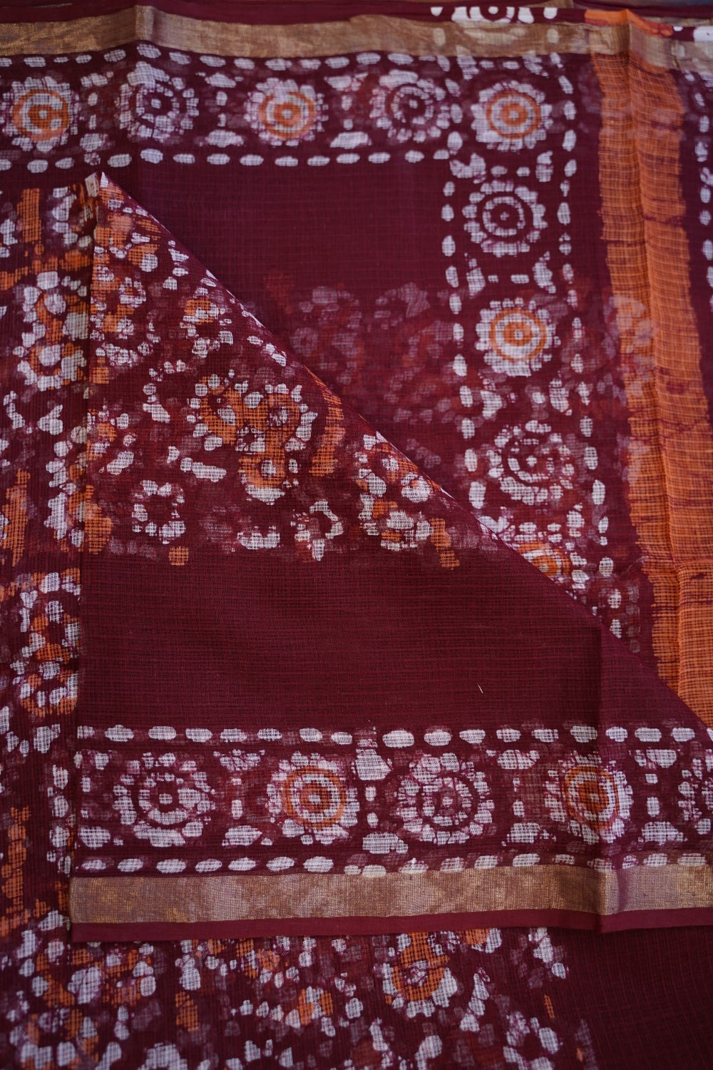 Block Printed Kota Cotton Saree PC12750