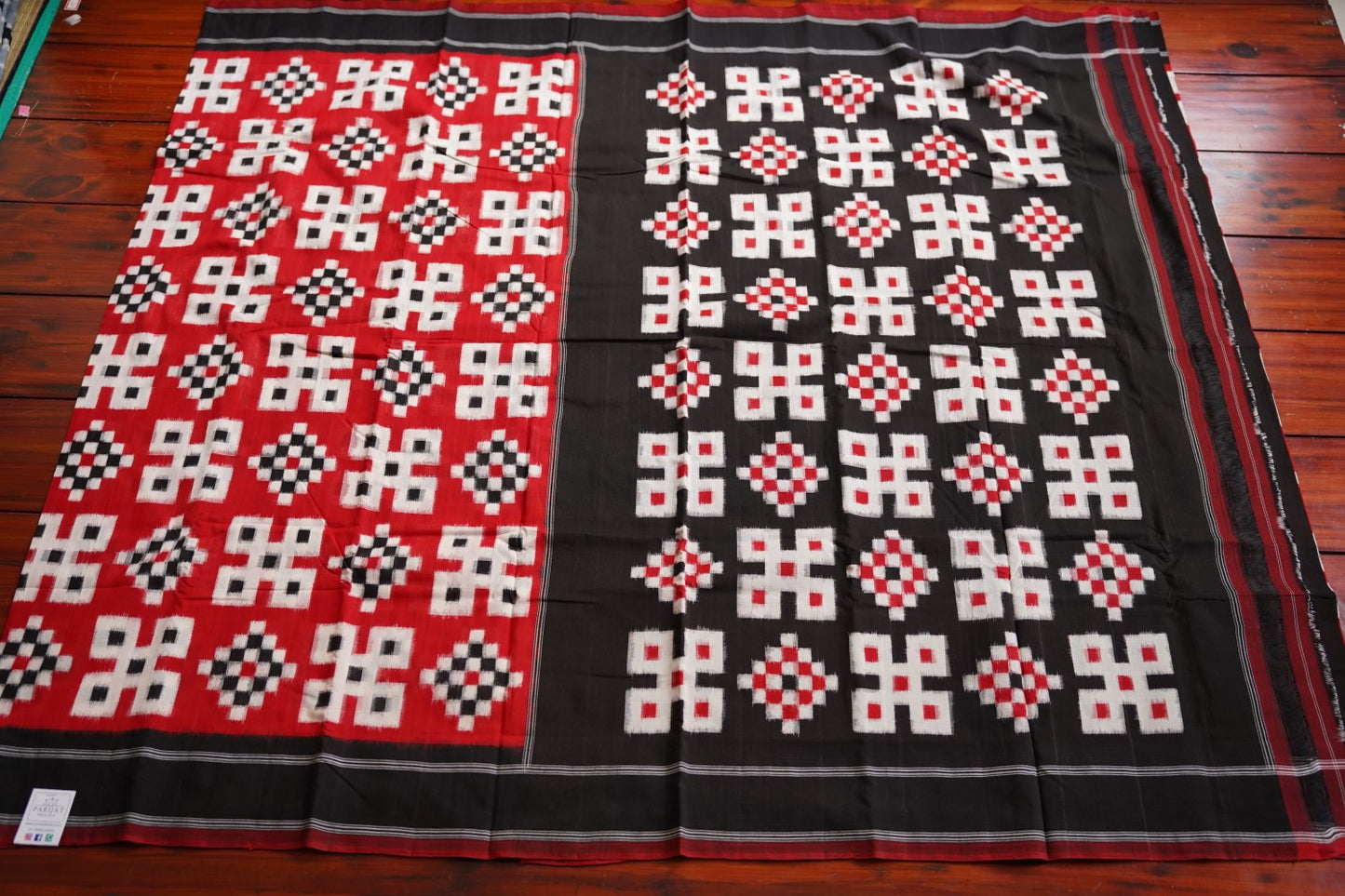 Telia Rummal Ikat handloom Cotton Saree PC11415