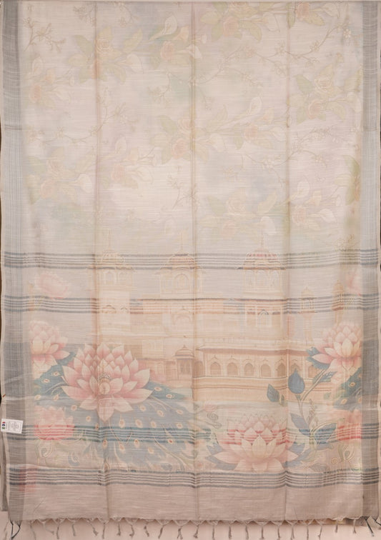 Semi Linen Fancy saree PC16474