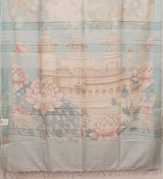 Semi Linen Fancy saree PC16472