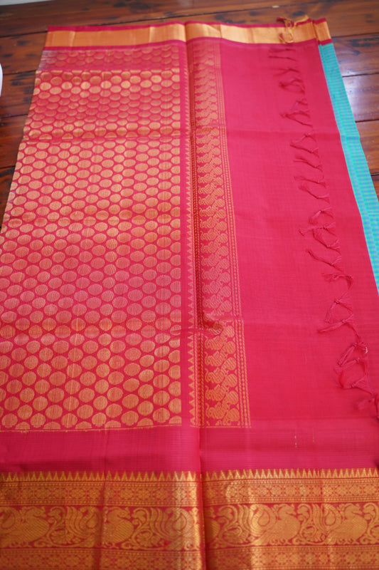 Kanchi Handloom Silk Cotton Saree Pc16579