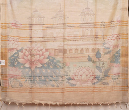 Semi Linen Fancy saree PC16475