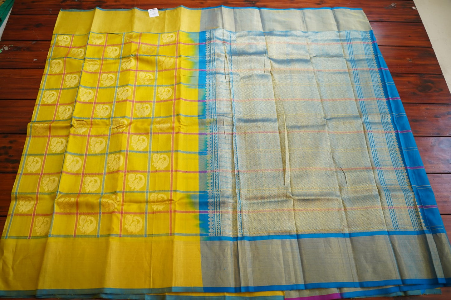 Lemon Yellow Uppada Silk Saree with Grand Zari Pallu & PC12800