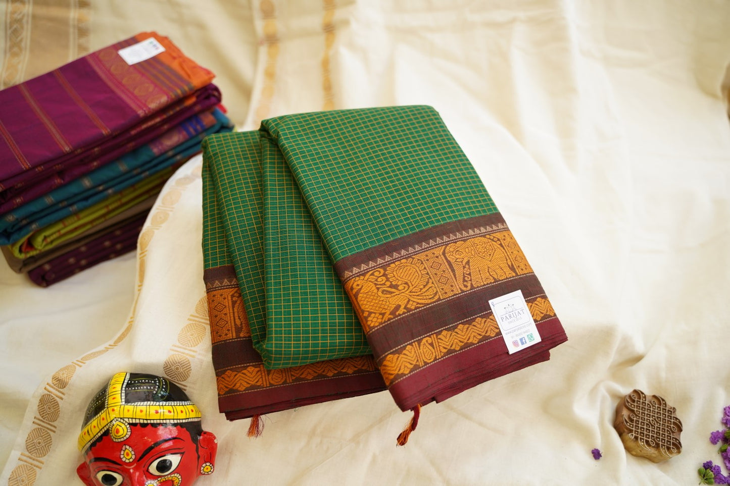 Kanchi handloom Cotton saree PC9753