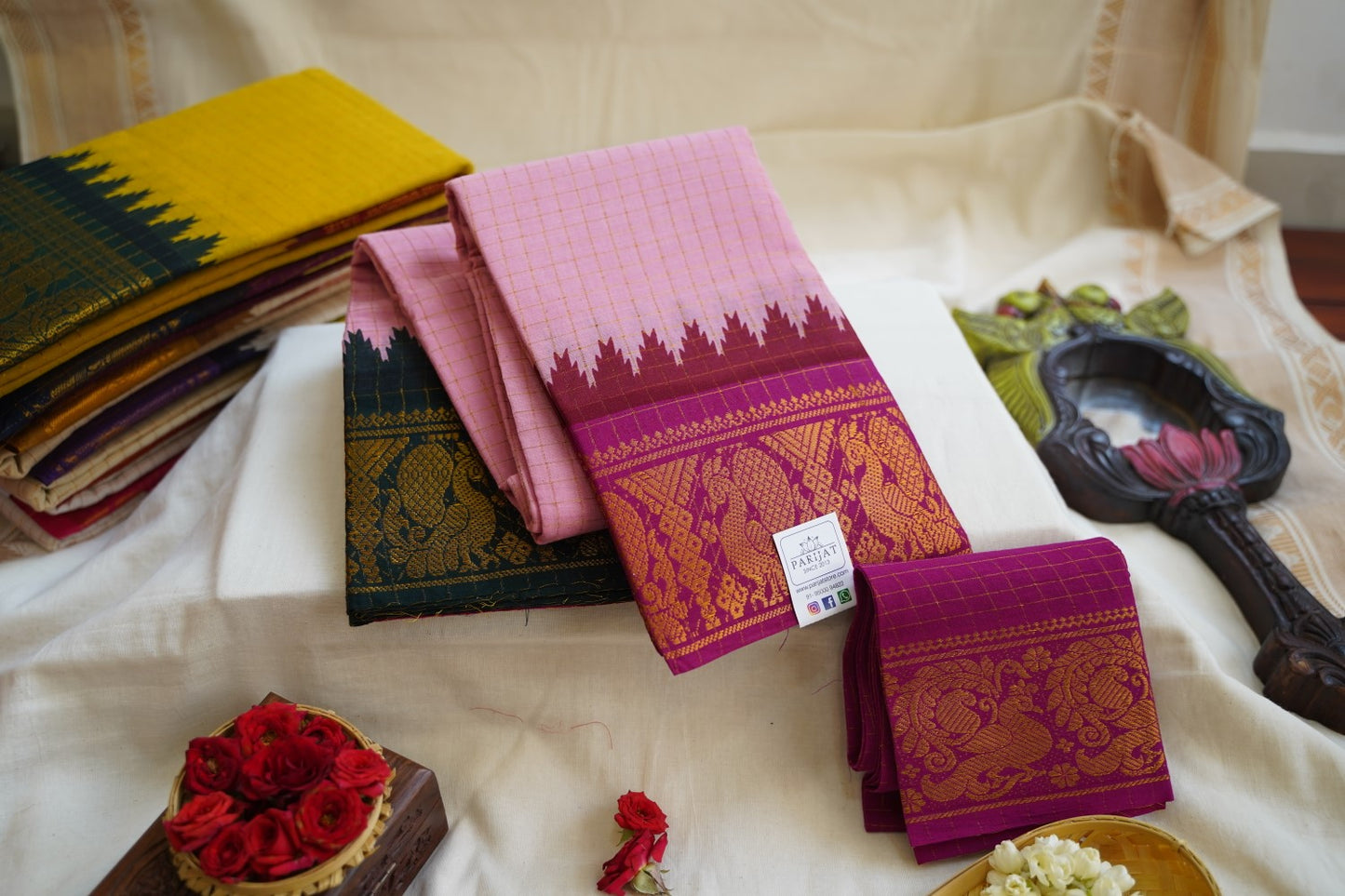 Sungadi Cotton Saree With Blouse PC12845