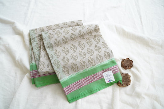 Block Printed Chettinad Cotton Saree PC15427