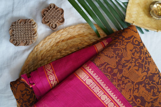 Chettinad handloom Cotton Saree PC16695