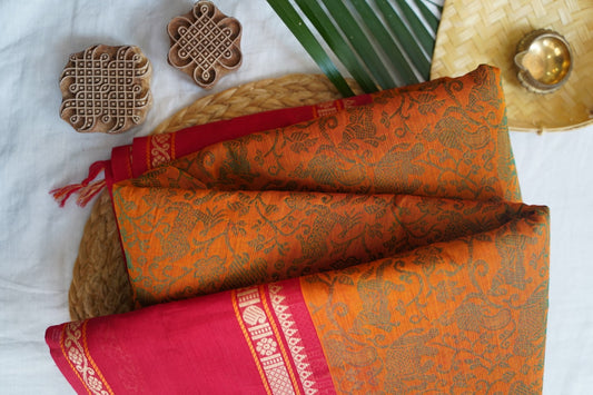Chettinad handloom Cotton Saree PC16694