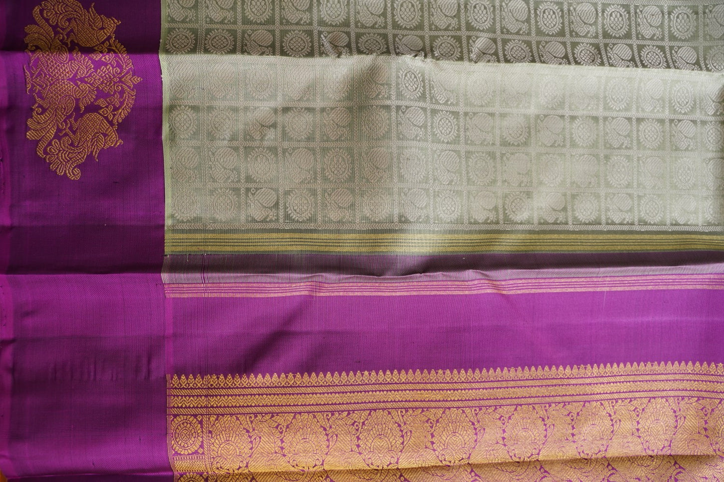 Pure Kanchi Korvai Silk Saree PC15418