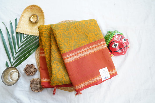 Chettinad handloom Cotton Saree PC16693