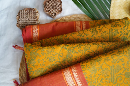 Chettinad handloom Cotton Saree PC16693