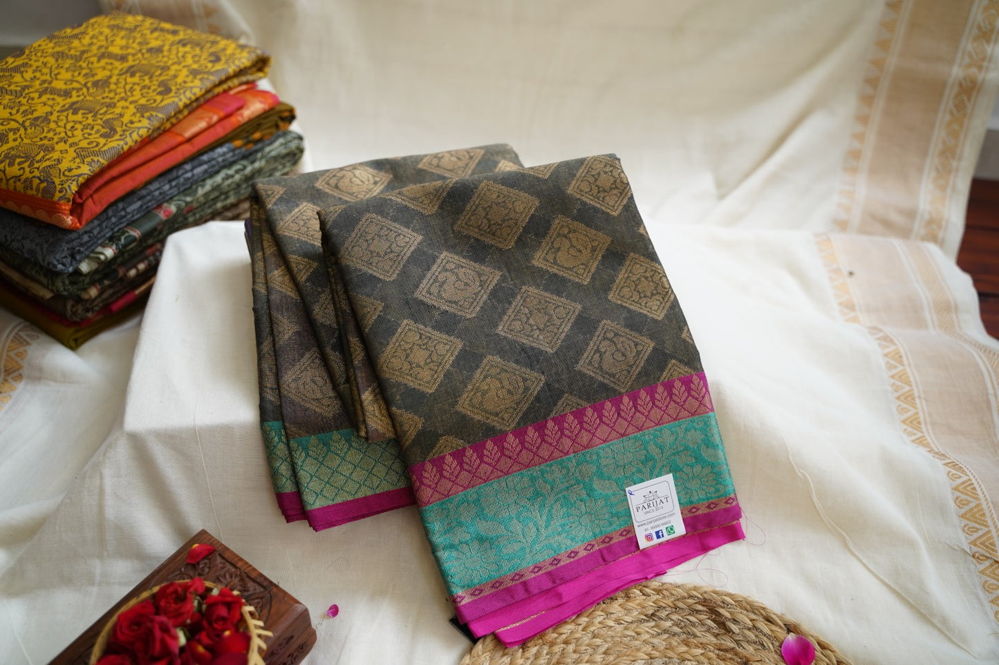 Banarasi Muslin Silk Saree PC8476