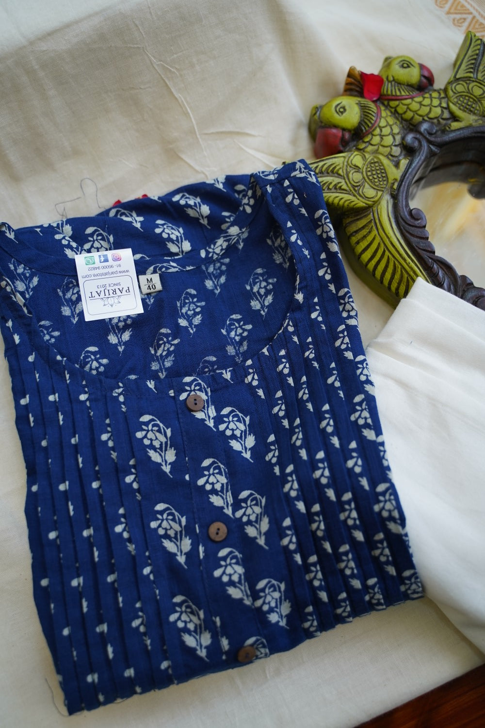 Ready made Cotton A line Kurti with pant PC12883