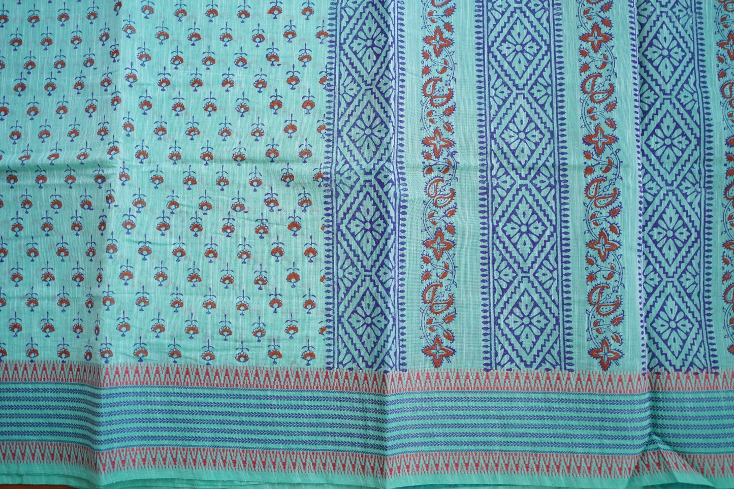 Block Printed Chettinad Cotton Saree PC15433