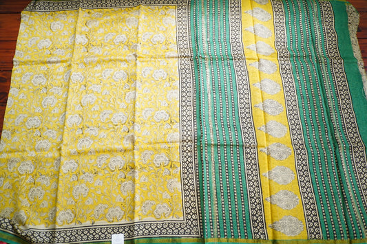 Block Printed Chanderi Saree PC15485