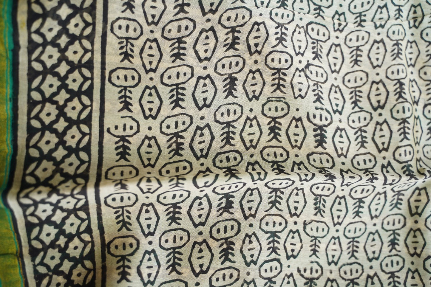 Block Printed Chanderi Saree PC15485