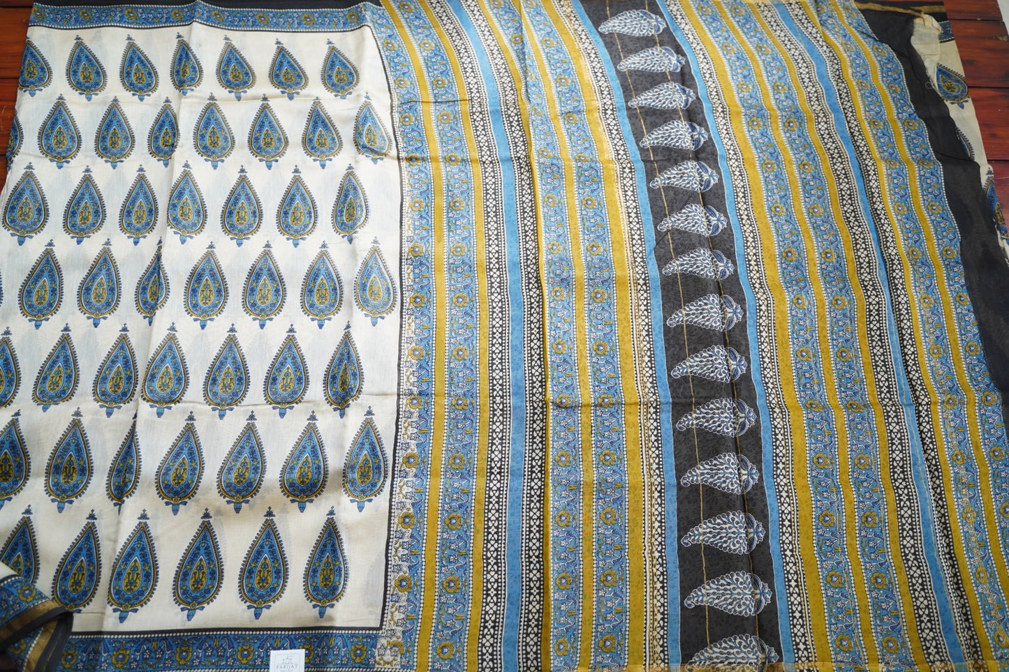 Block Printed Chanderi Saree PC15489