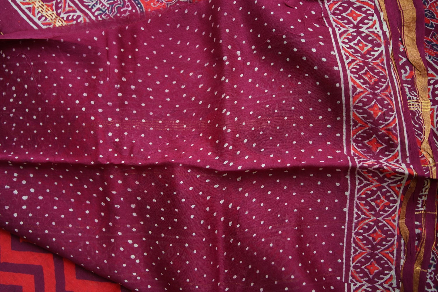 Block Printed Chanderi Saree PC15489