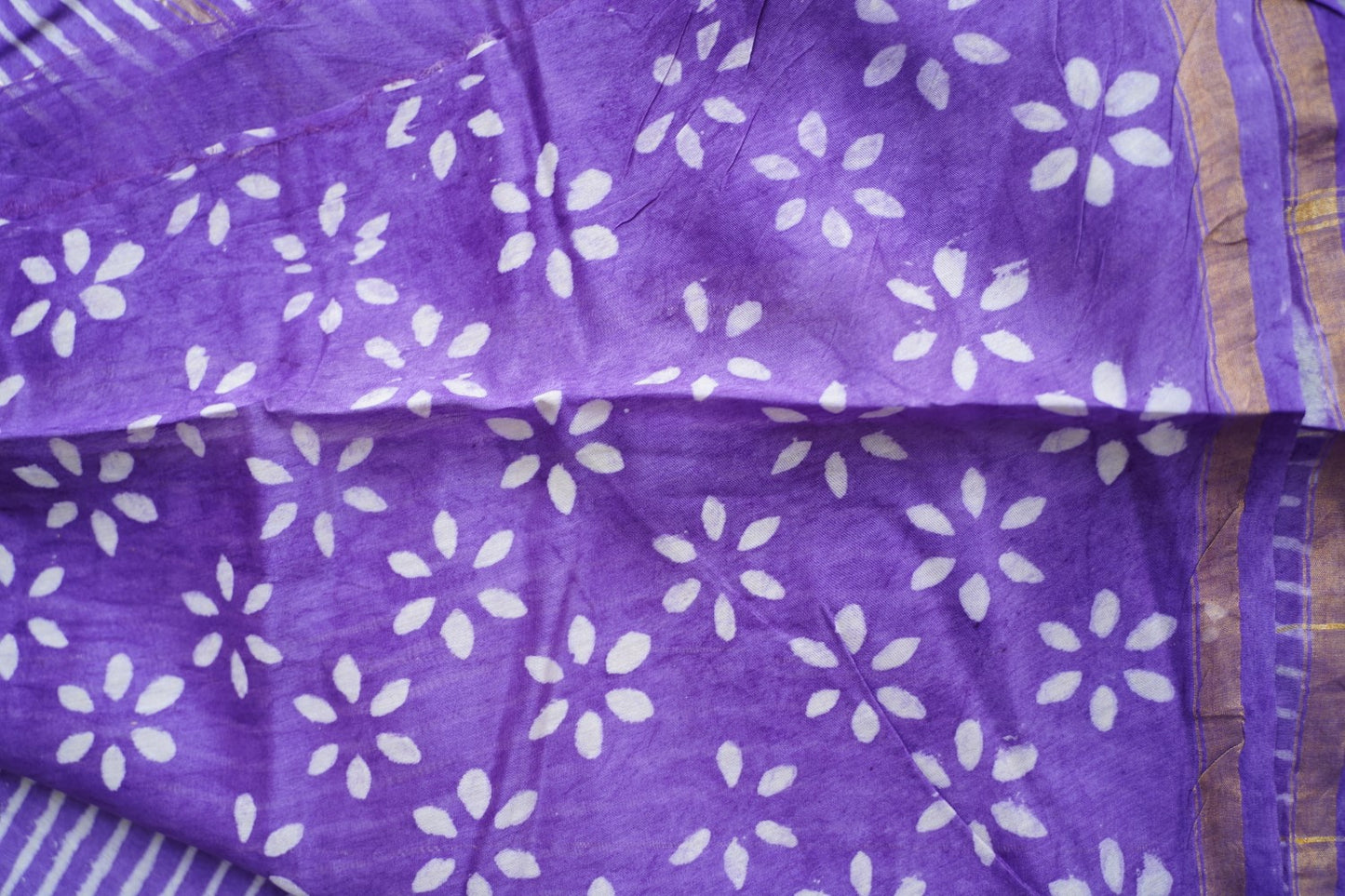 Block Printed Chanderi Saree PC15494