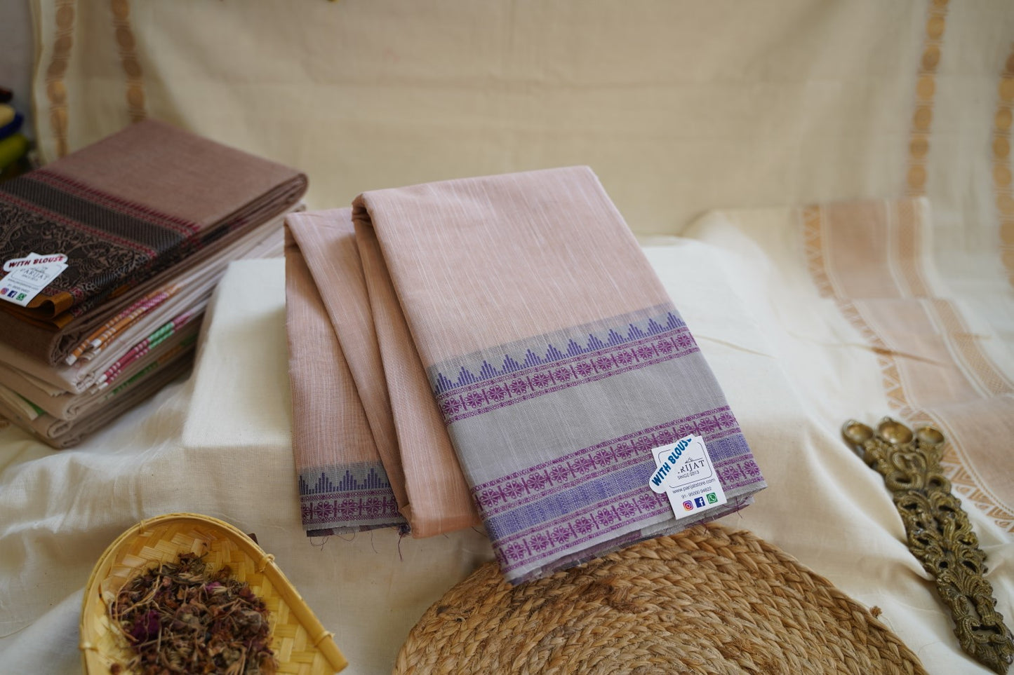 Chettinadu handloom Cotton Saree PC12923