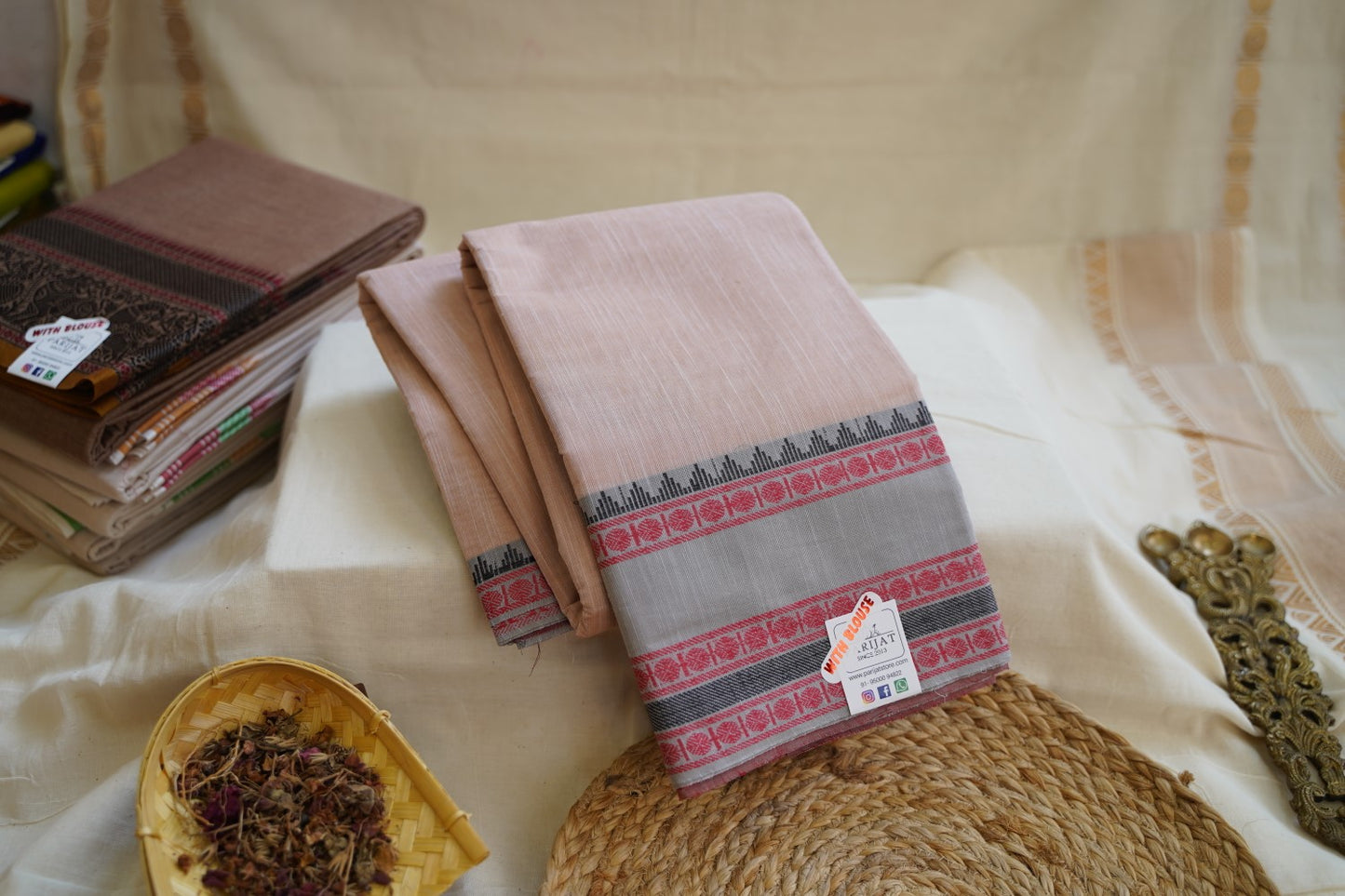 Chettinadu handloom Cotton Saree PC12948