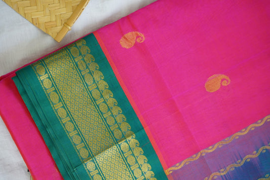 Kanchi Handloom Silk Cotton Saree PC16766